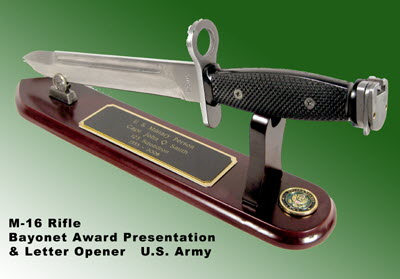 M-16 Bayonet /letter opener/ award US Army